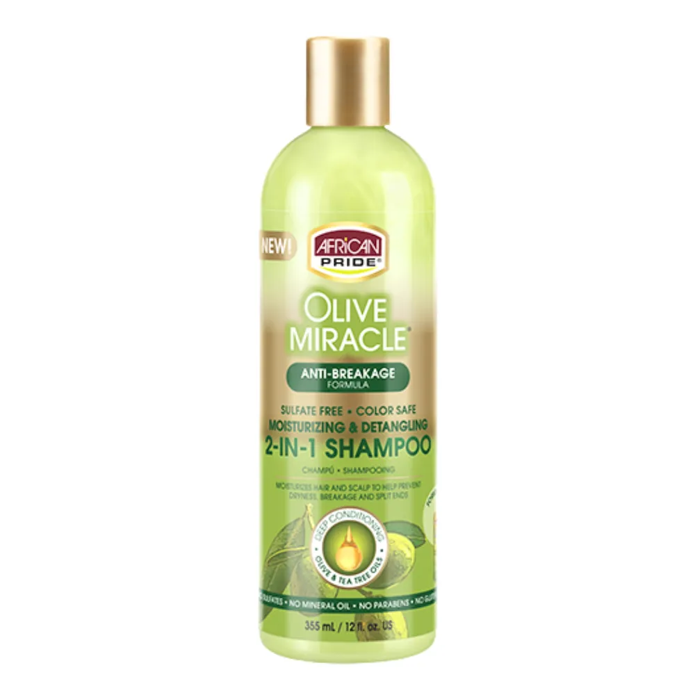 African Pride Olive Miracle 2 en 1 Champú + Acondicionador 355ml